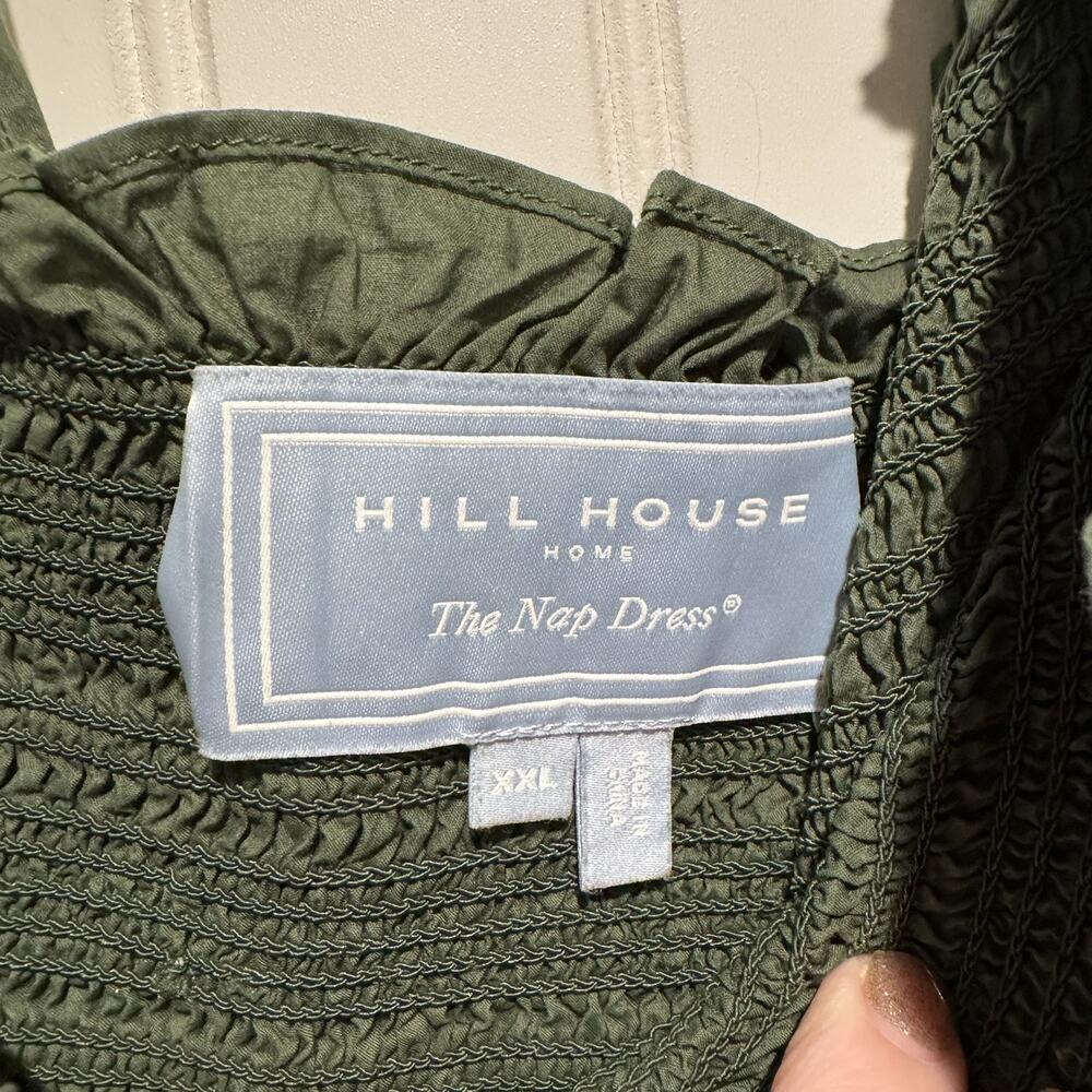 Hill House Naomi Nap Dress Leaf Green Smocked Bodice Square Neckline XXL - Picture 6 of 8